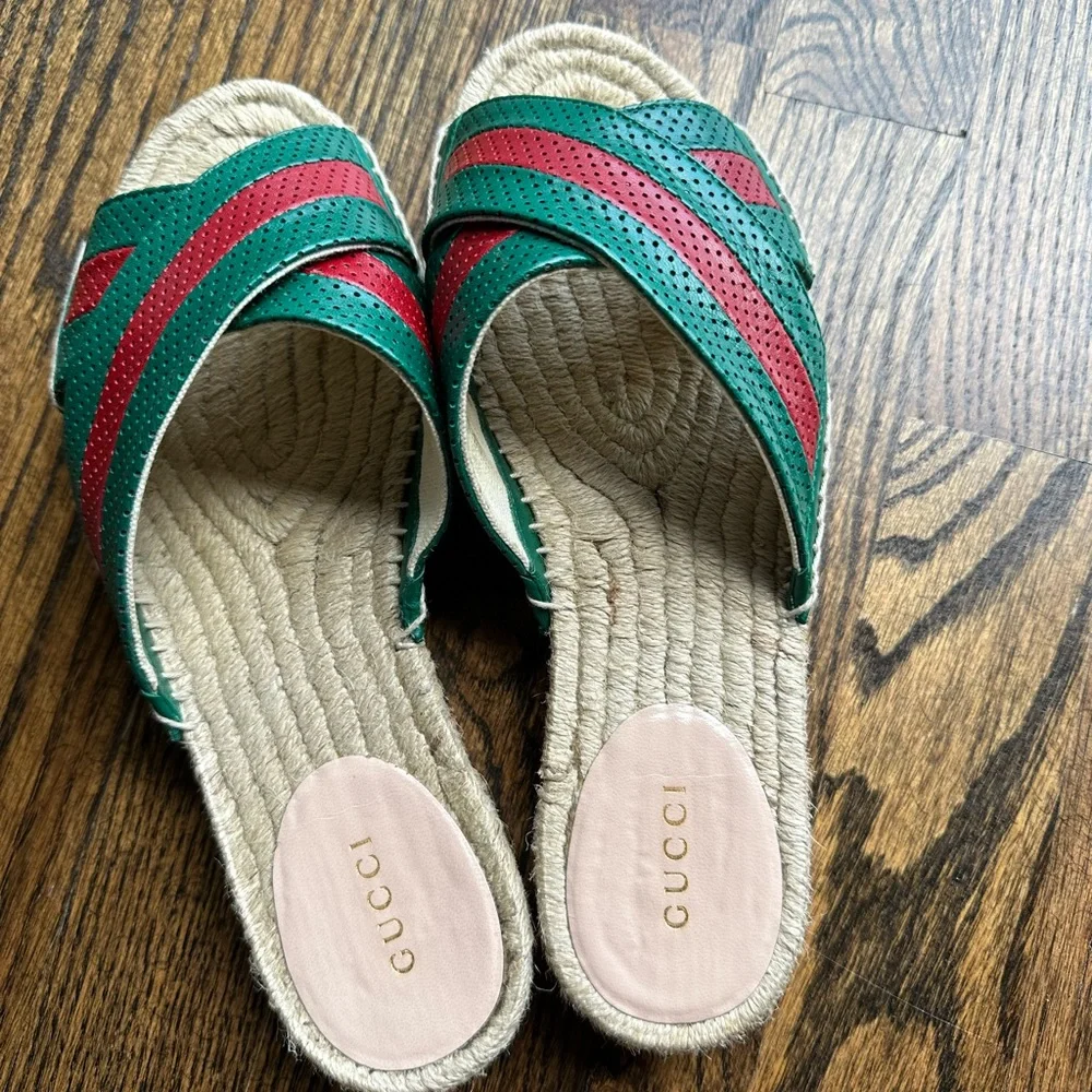 Gucci espadrille sandals 7.5 - Picture 5 of 9